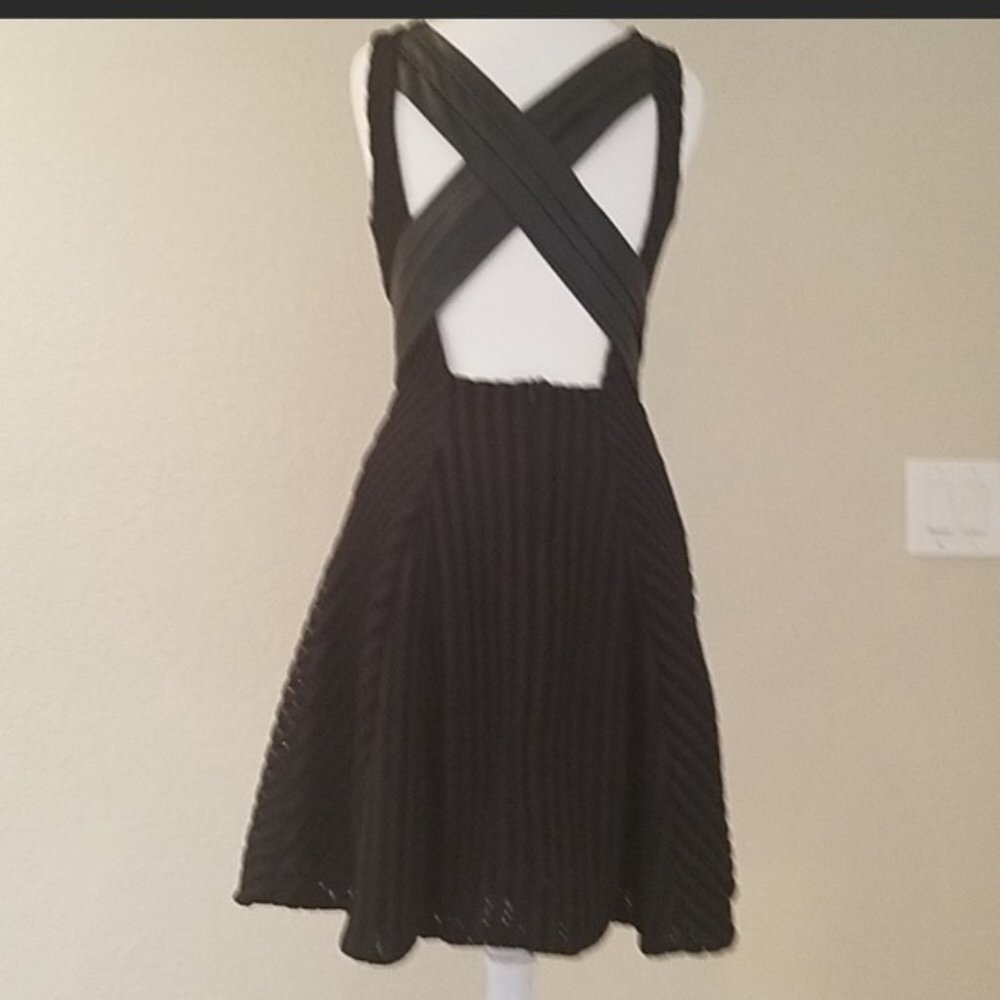Dance & Marvel Cross Low Back Black Dress - Picture 2 of 4